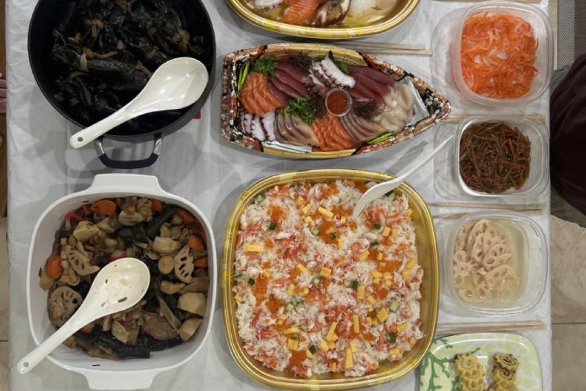 My family's food spread this New Years day