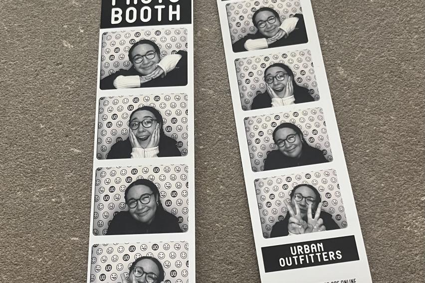 Pictures taken in a photo booth Glasgow, Scotland