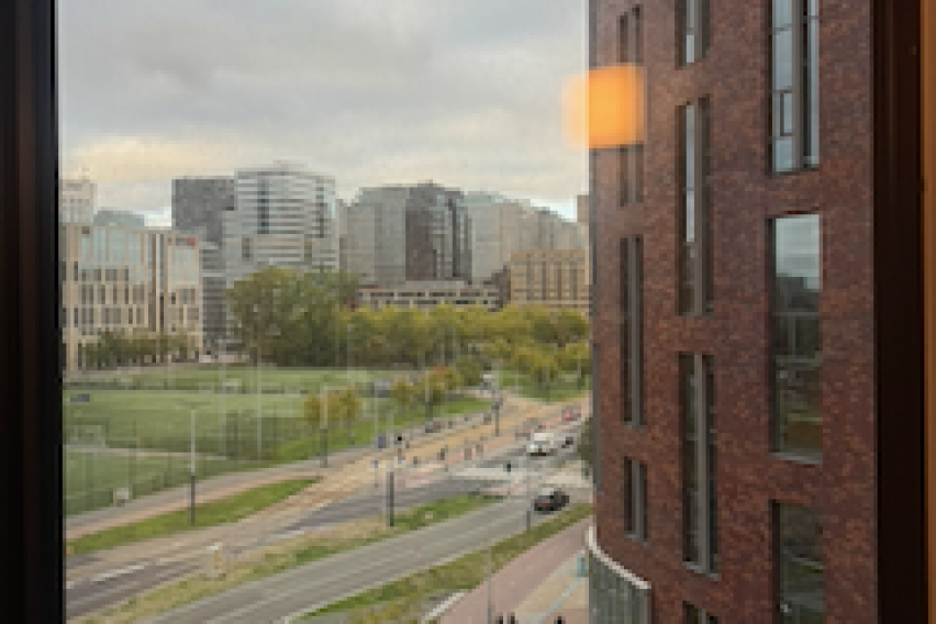 A view of Vrije University and the neighboring road