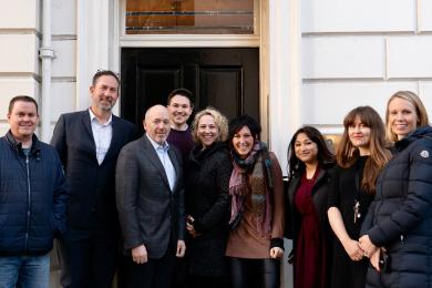 IES Abroad's CEO, Greg Hess, with IES Abroad London Center staff