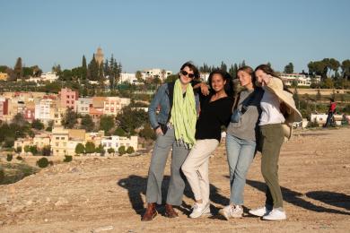 Group of students in Meknes, Morocco.