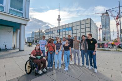 IES Abroad Berlin students exploring the streets of the city.