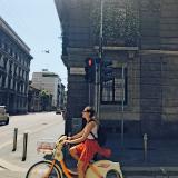 Student biking in Paris