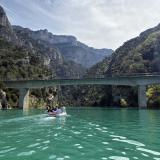 A view of Gorge du Verdon from the water level