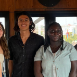 Group photo of students smiling in Vienna, Fall 2024