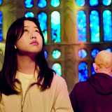 Student exploring the Sagrada Familia in Barcelona