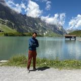 Racheet Shah in Switzerland during his semester abroad in Milan