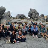 Group of students from a customized program in Christchurch