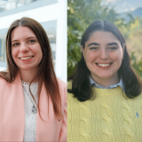 On the left, Director of Financial Aid Susan Thomas smiling, and on the right Elizabeth Ercolino, Financial Aid Advisor and Operations Specialist.