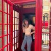 The author at a London telephone booth. 