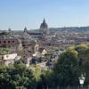 A viewpoint overlooking Rome in Villa Borghese