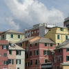 Colorful buildings on the coast of Genova