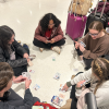 With our flight delayed, IES students played Monopoly Deal at the aiport.