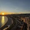 High-up photo of Nice's Old Town and beach