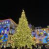 A picture of a Christmas tree in Lugano, Switzerland