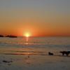 Sunset over the ocean at Clifton Beach