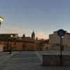 View of the cathedrals at sunset in Salamanca