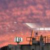 Sunset outside the airport