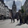 At the former city edge is the Bertoldsbrunnen, soaring above Freiburg.