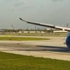 Airplane with Chicago Skyline