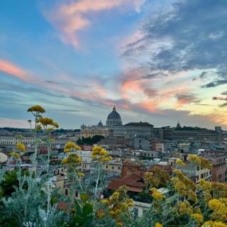 Sunset in Vatican City in Rome 