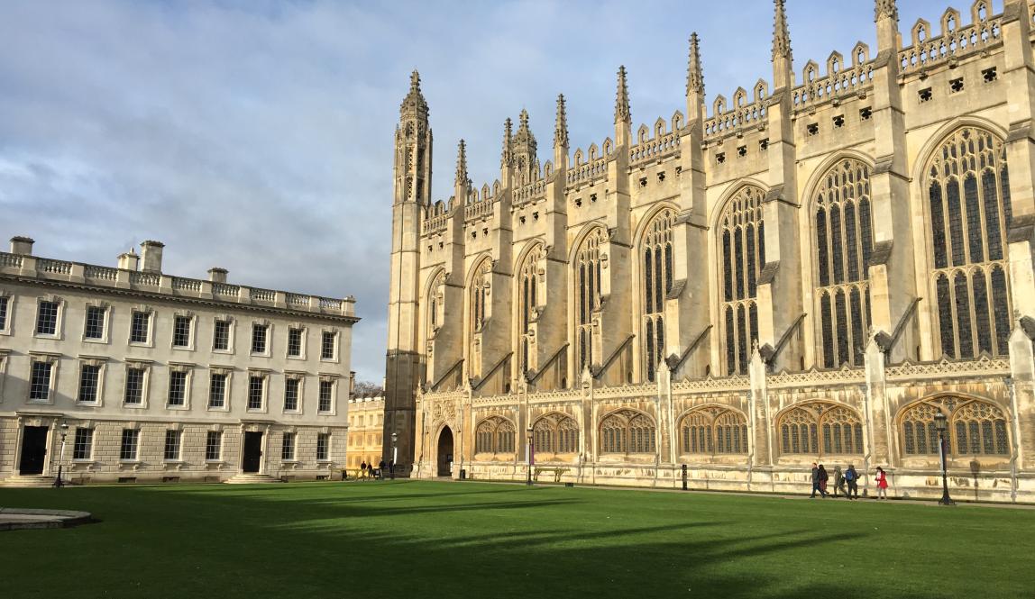 a view of a Cambridge University building