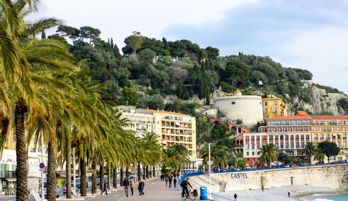 a mediterranean coastal road in Nice