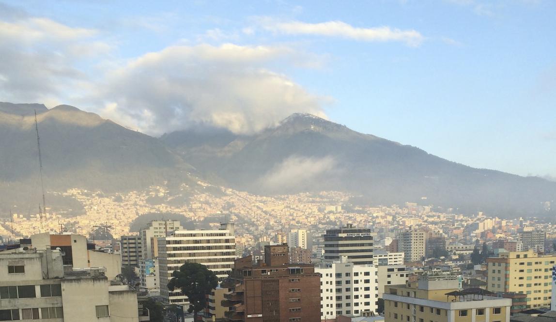 Quito city among the mountains