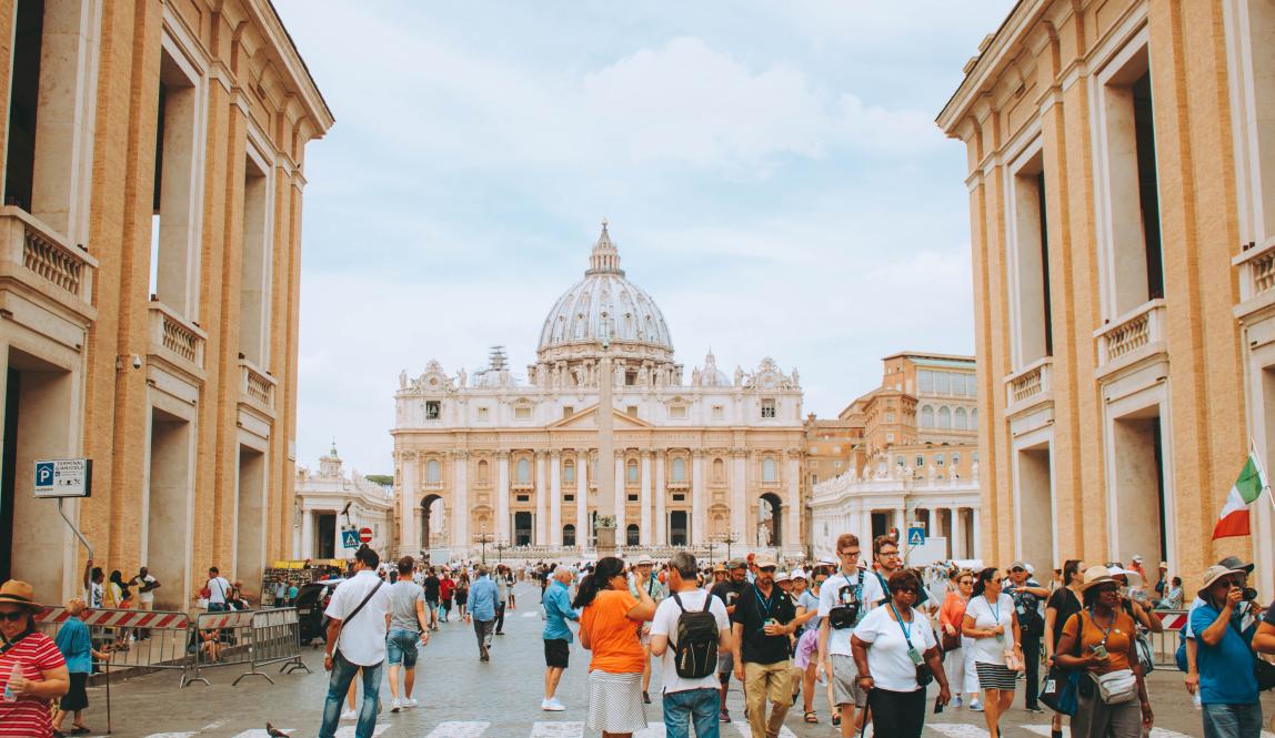 tourists visiting Vatican City