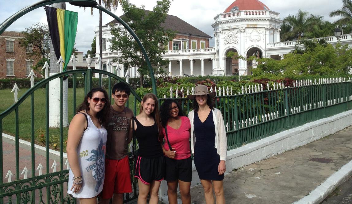 students in Kingston, Jamaica as part of the Health Practice & Policy program
