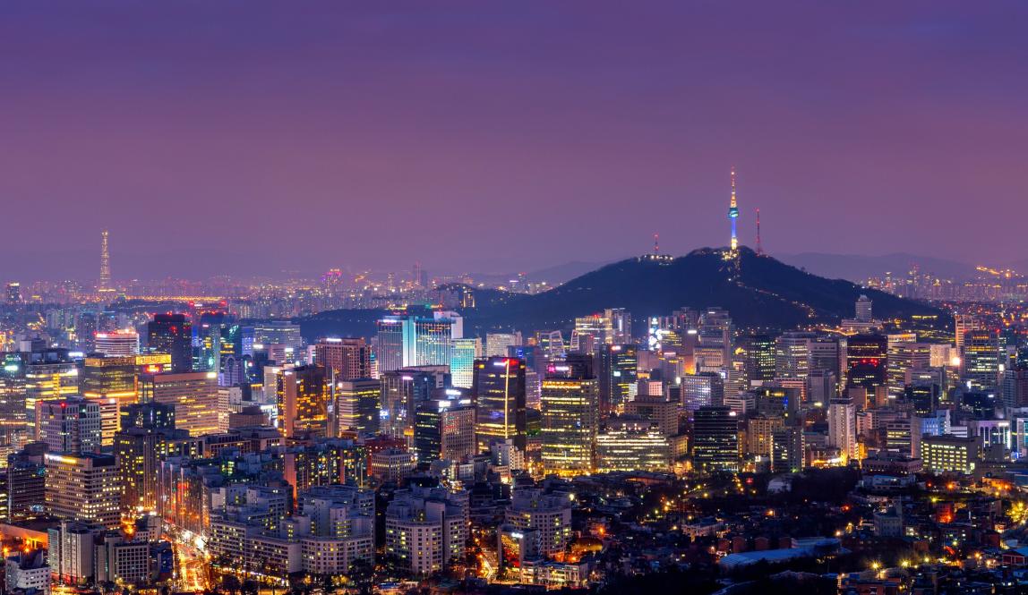 Seoul cityscape at night