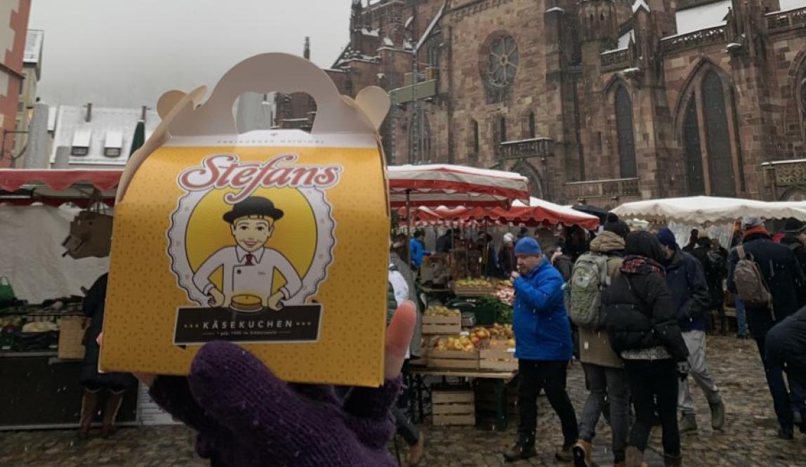 Stefan's mini kasekuchen (cheesecake) at the Munstermarkt