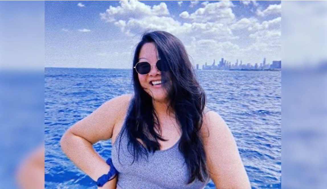 Photo of Maria Lee in front of Lake Michigan