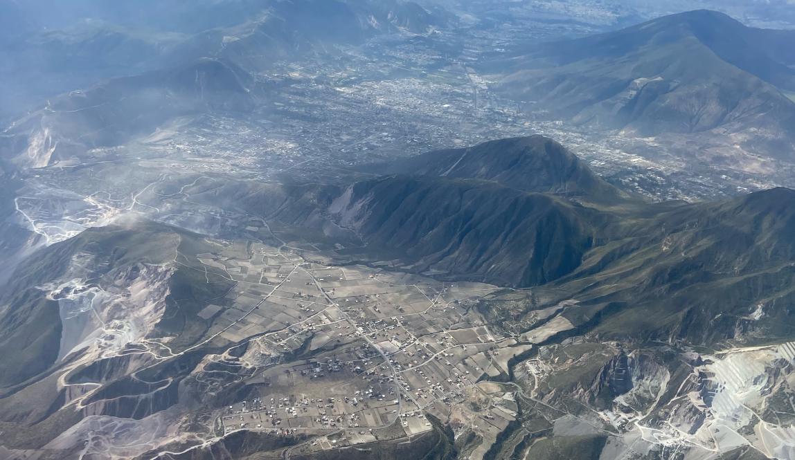 Quito from the plane