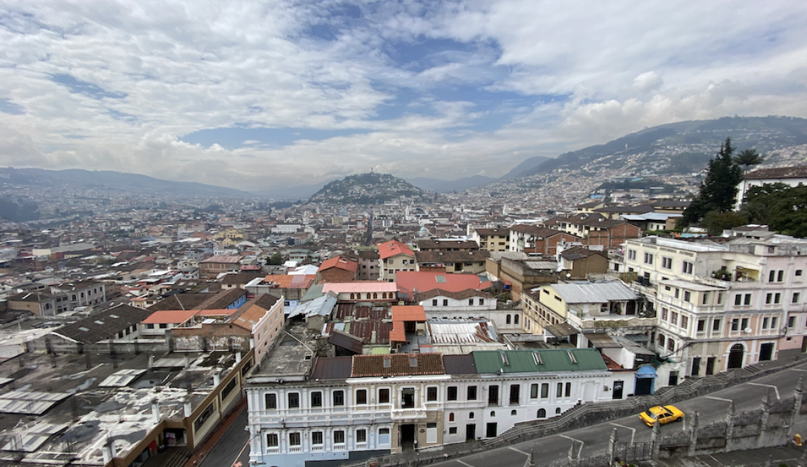 The Quito cityscape.