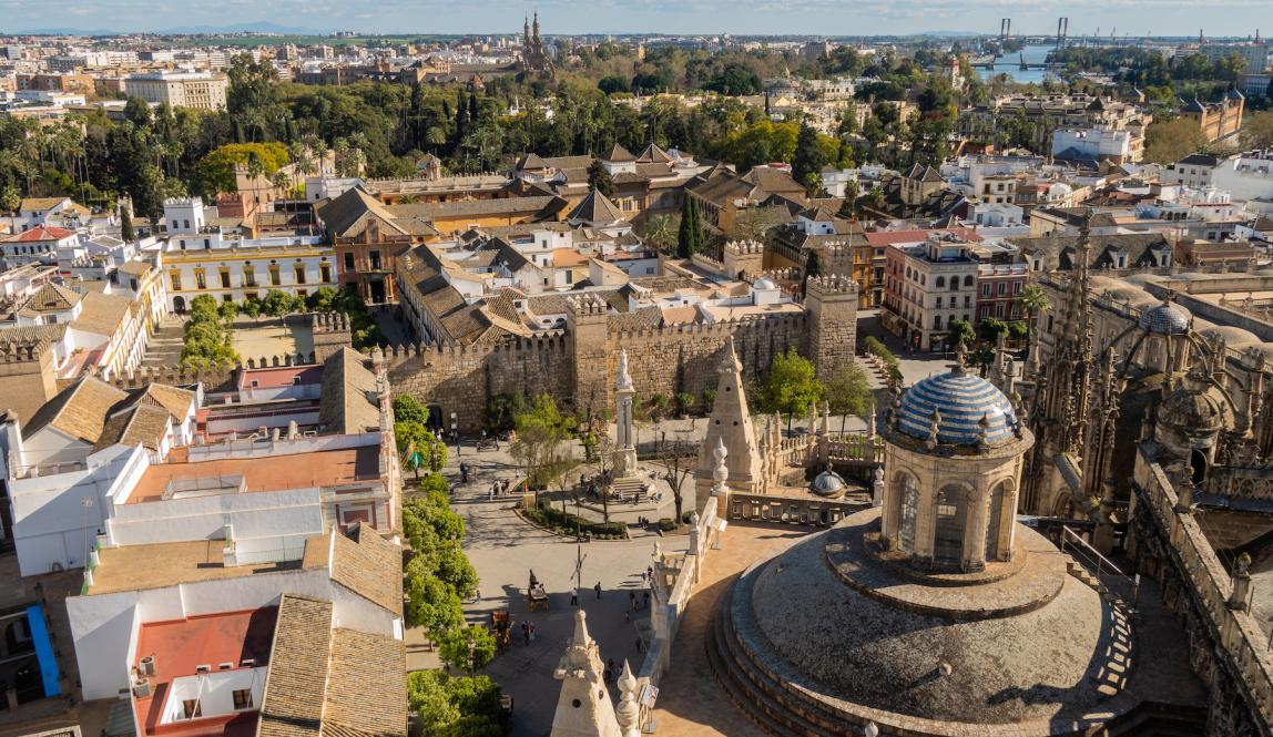 An arial view of Madrid.