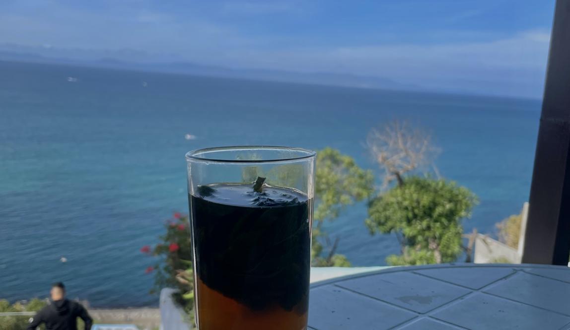 Mint tea with a view at Cafe Hafa