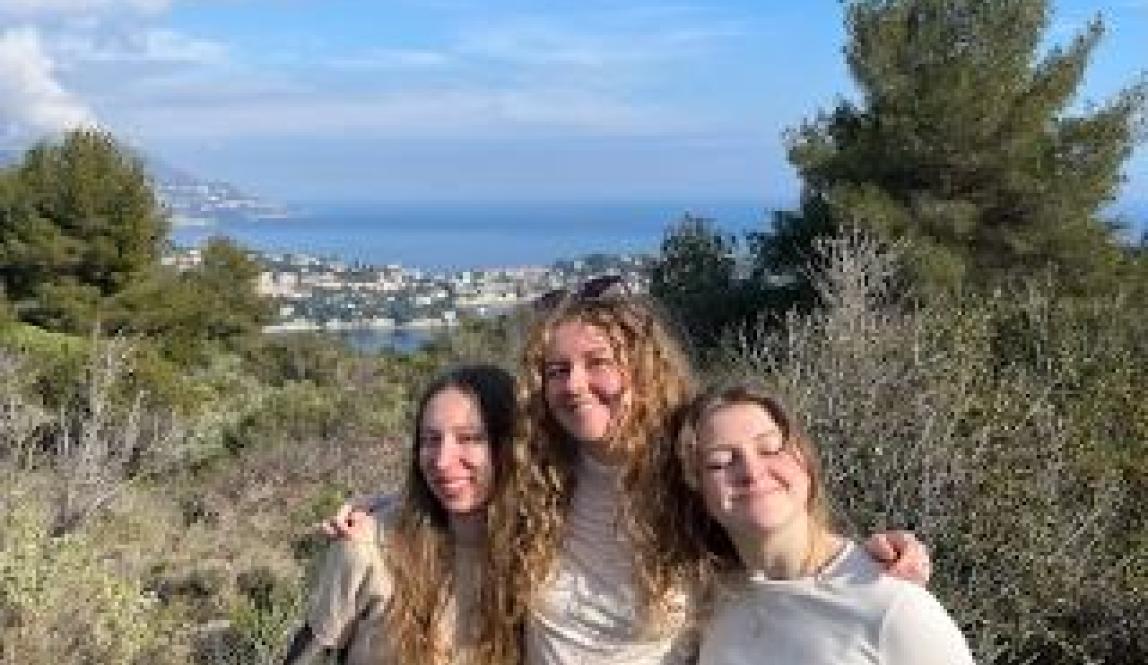 A picture of my friends and I in a park in Nice
