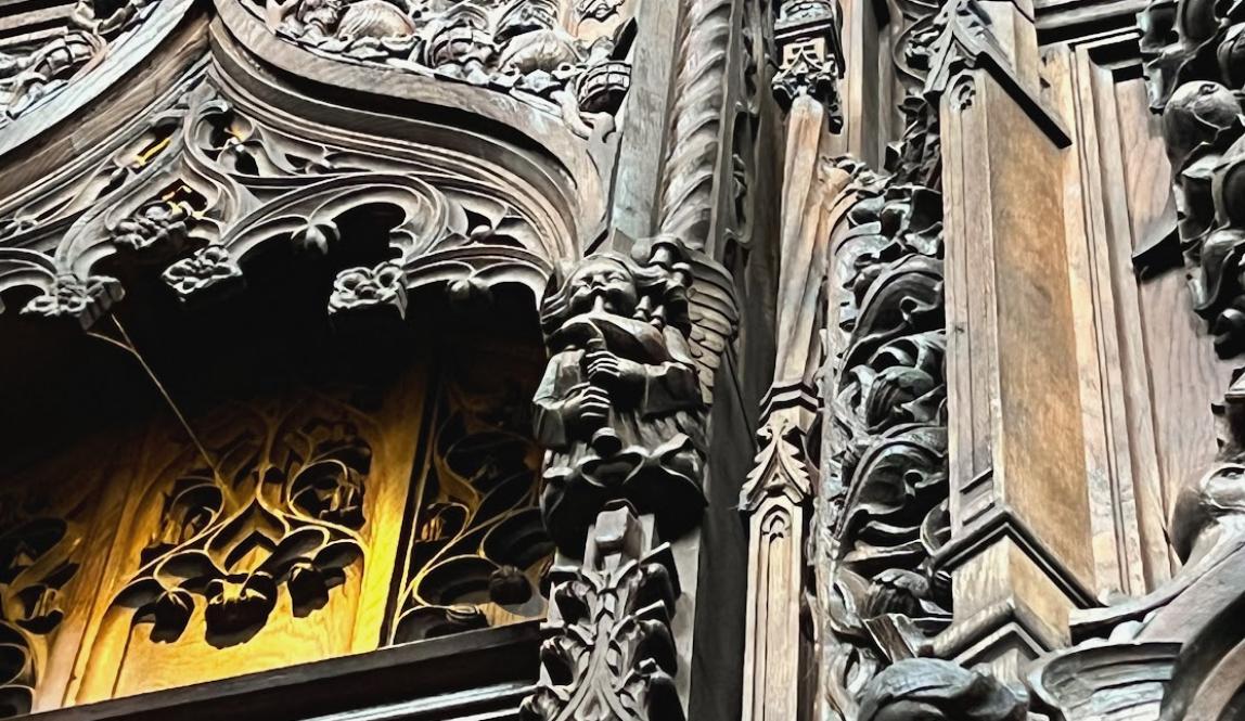 St. Giles Cathedral, Bagpipe Angel carving 