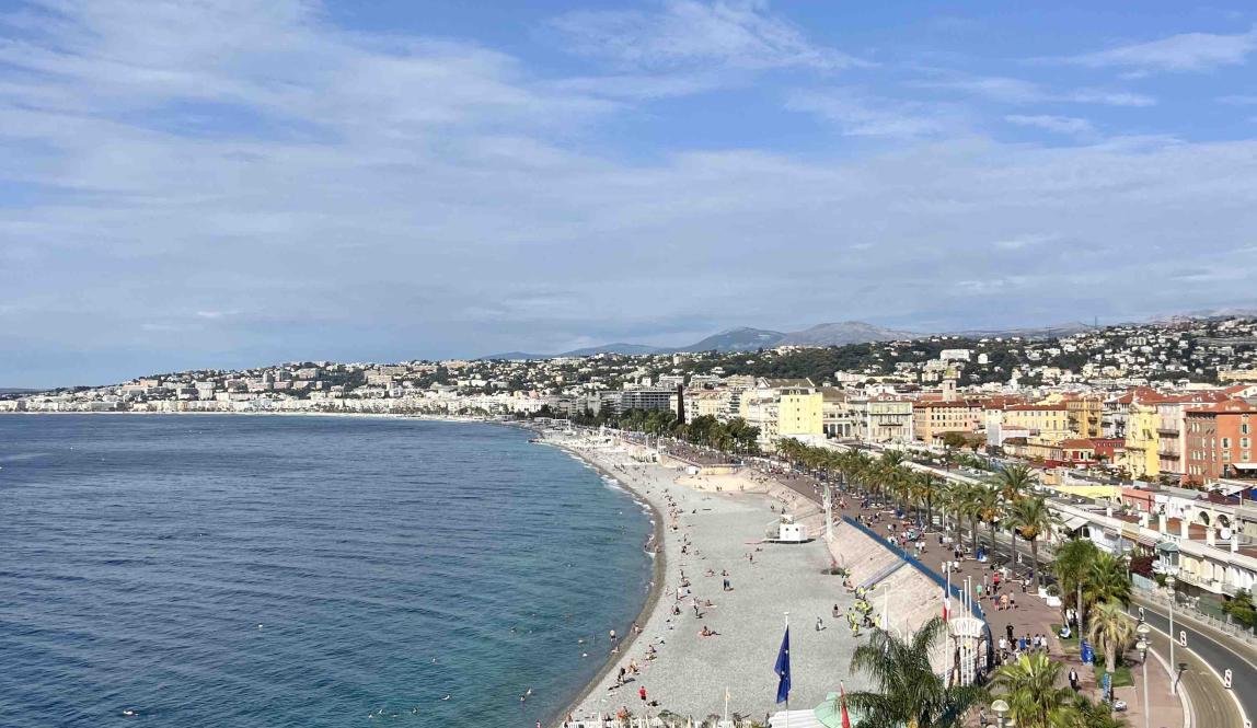 Photo of the coastline in Nice, France
