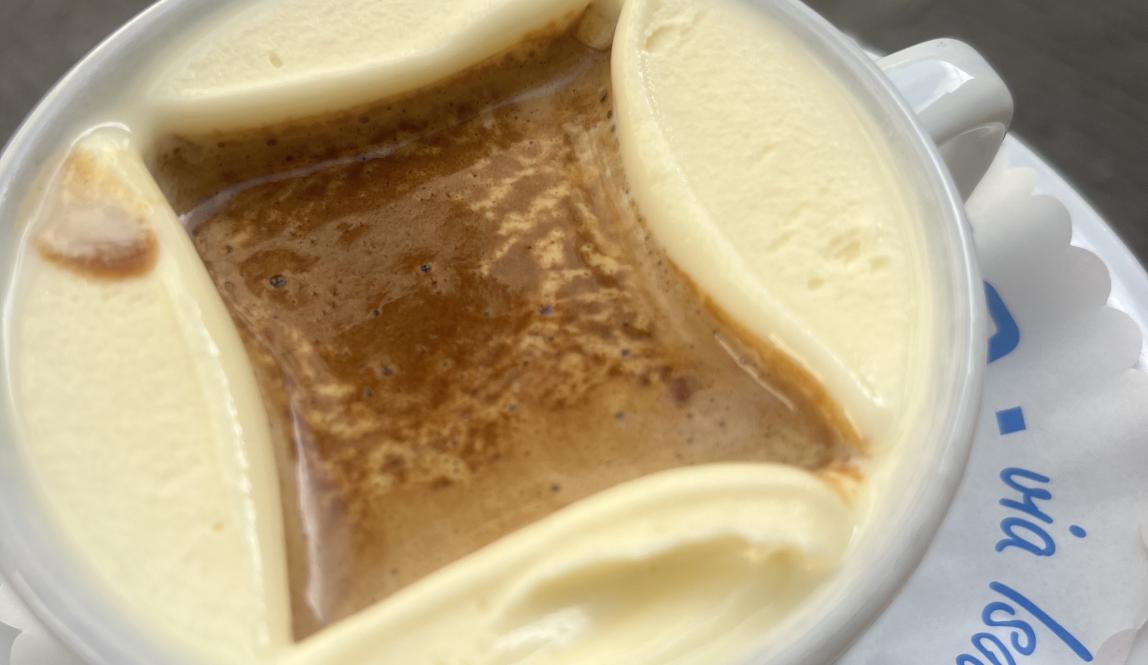 Photo of an affogato from a gelato shop in Florence. 