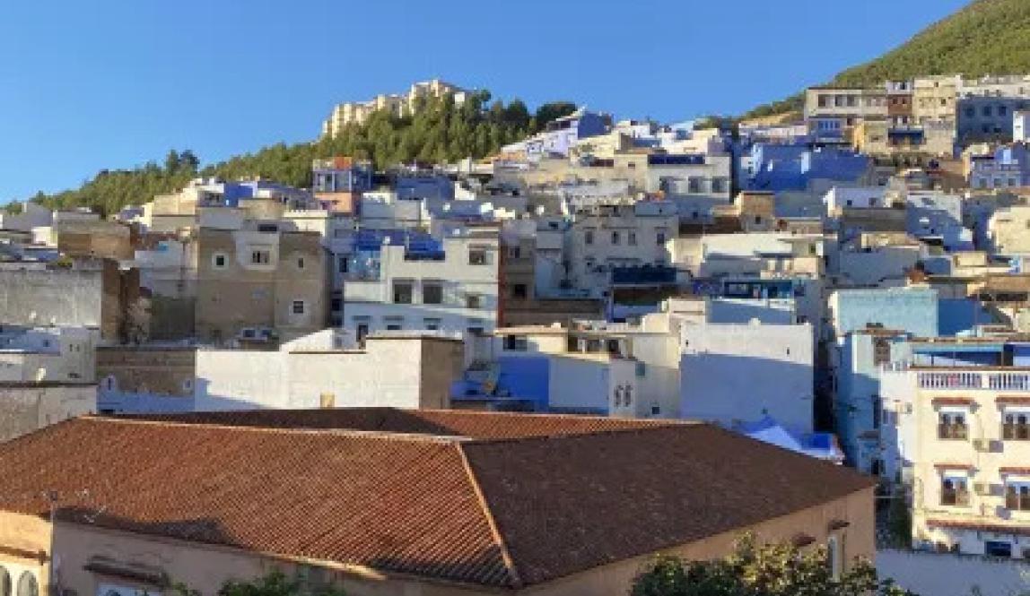 An image of some of the rooftops in Chefchaouen from our hotel terrace.