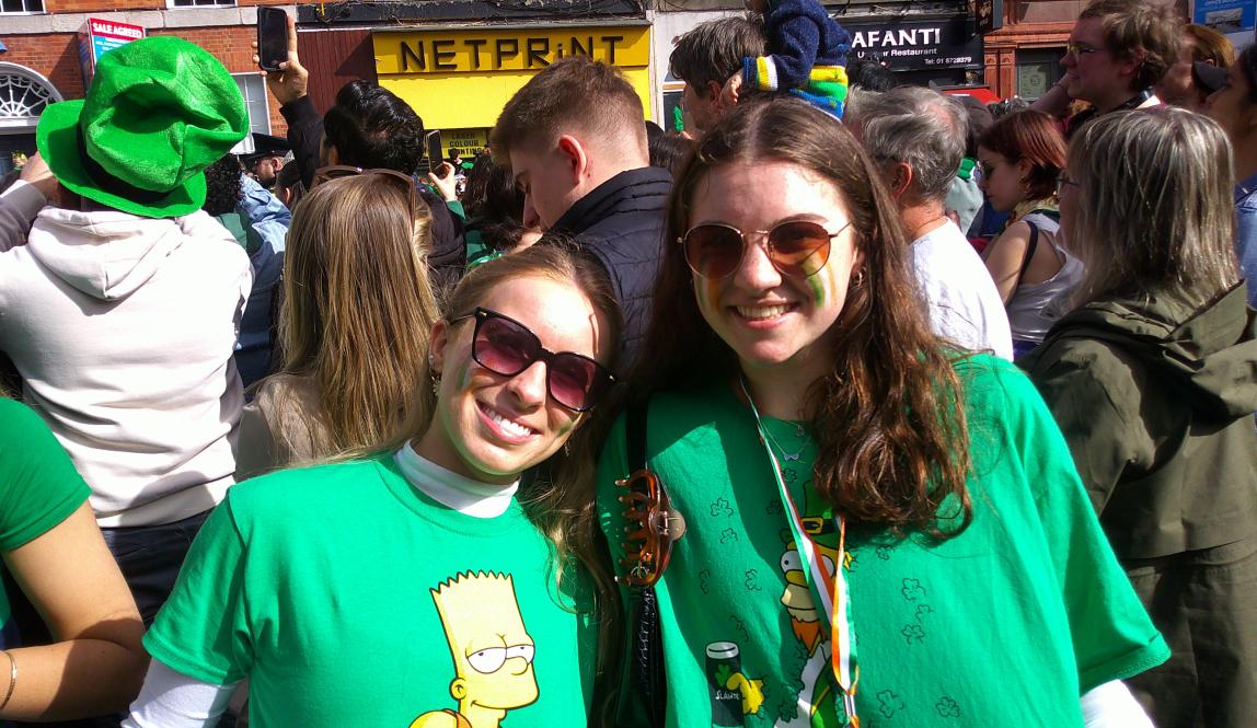 Me and Sophie at the Saint Patrick's Day Parade