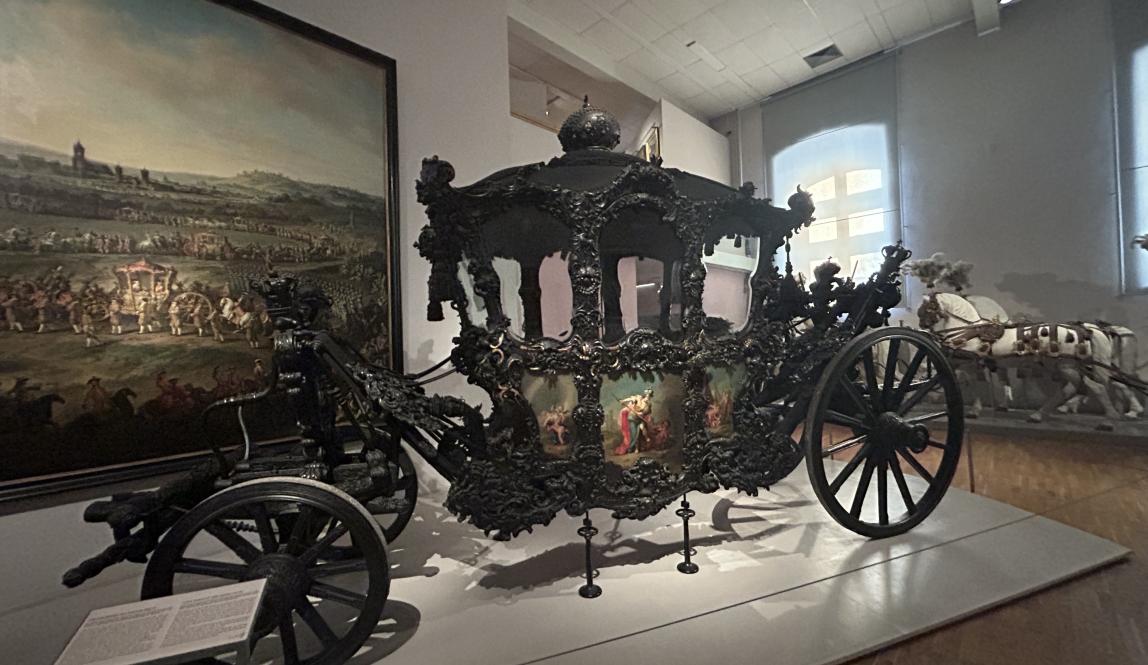 This is one of the carriages from the Carriage museum at Schonbrunn palace