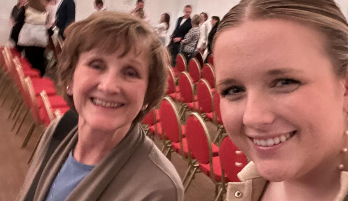 My nana and I at the classical concert at the Schonbrunn Orangery