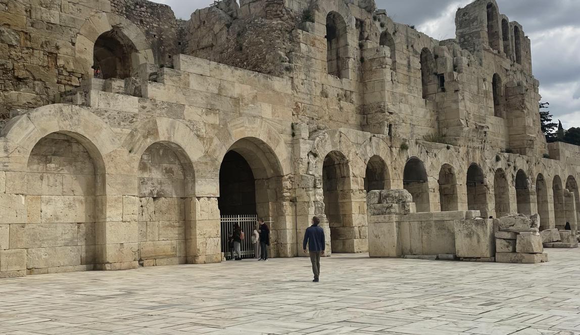 Exterior of the Acropolis in Athens, Greece