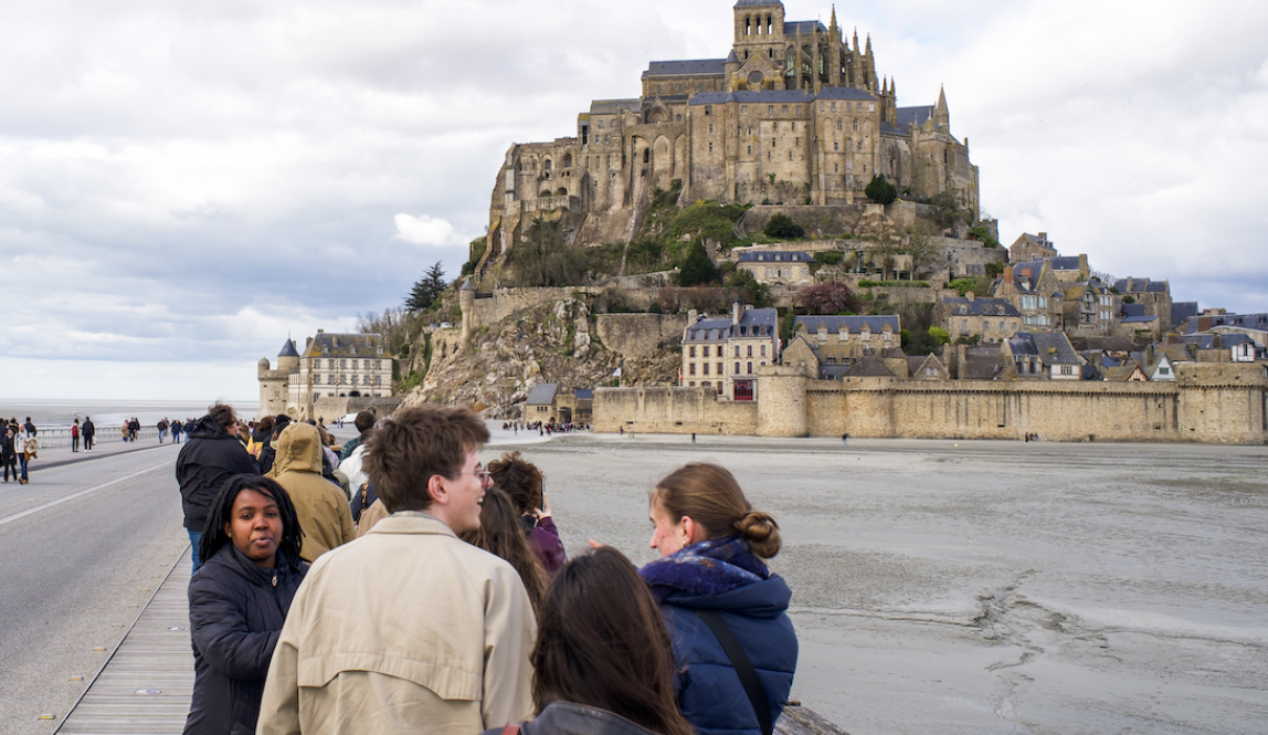 Nantes Student group at Mont Saint Michel