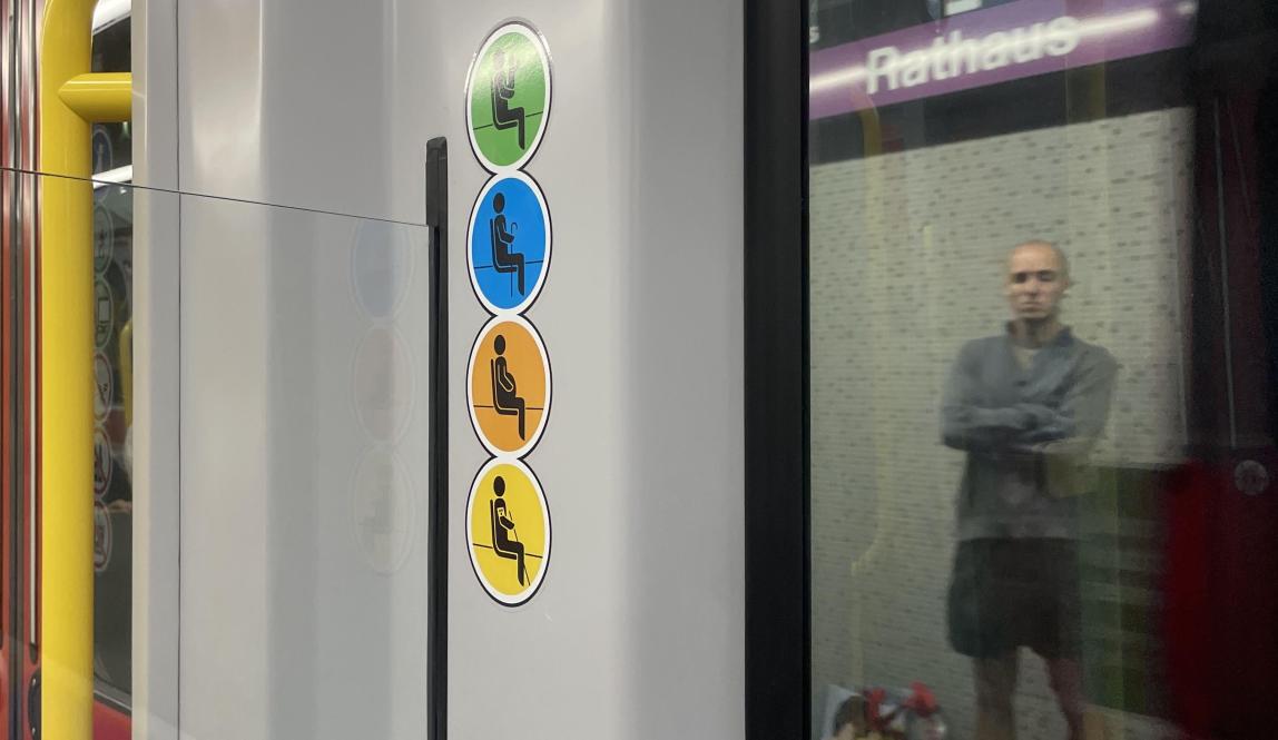 Four logos representing priority seating