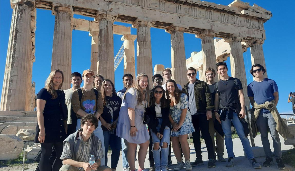 Student group at the Acropolis