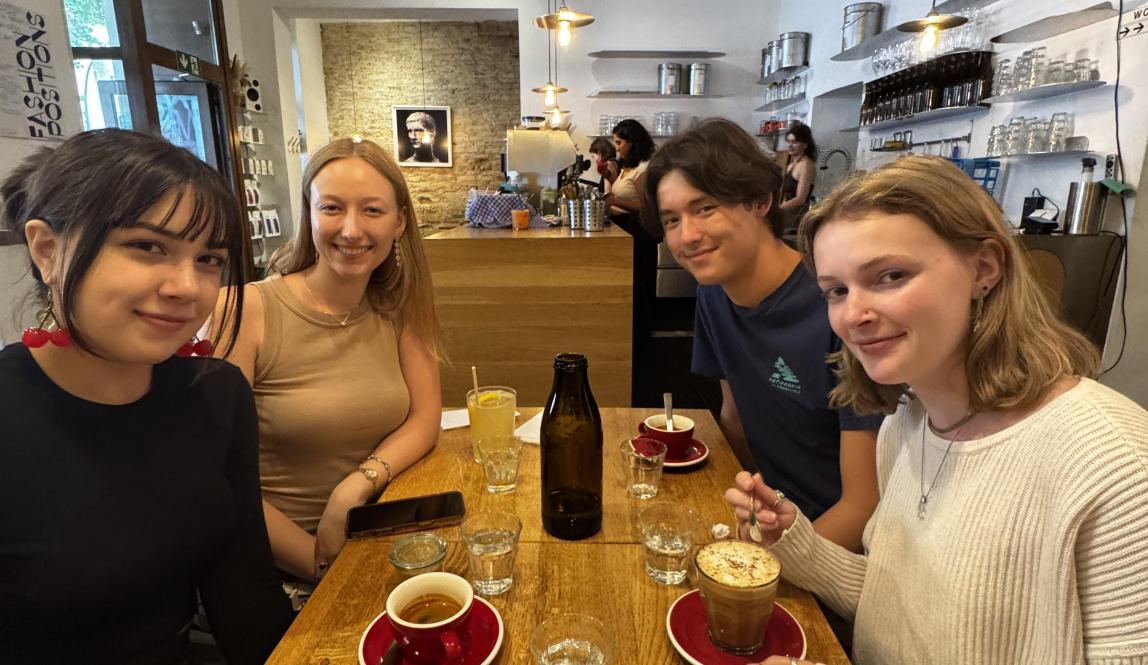 A group of people at a coffee shop